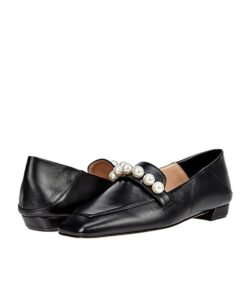 Stuart Weitzman Mickee Pearls Loafers, Black