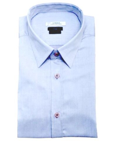 Versace Collection City Fit Dress Shirt. Blue