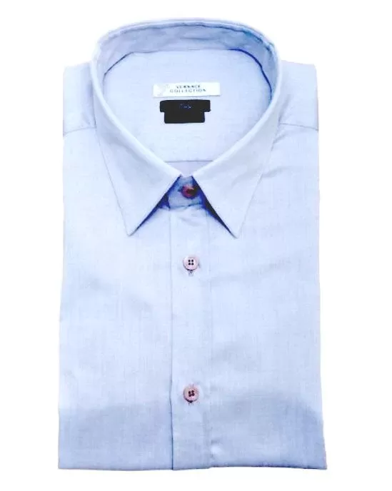 Versace Collection City Fit Dress Shirt. Blue