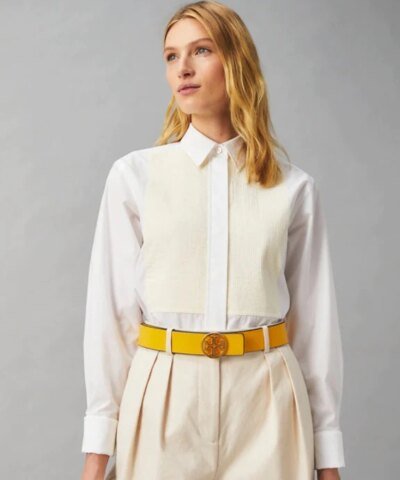 Tory Burch T Monogram Jacquard Belt, Tory Navy