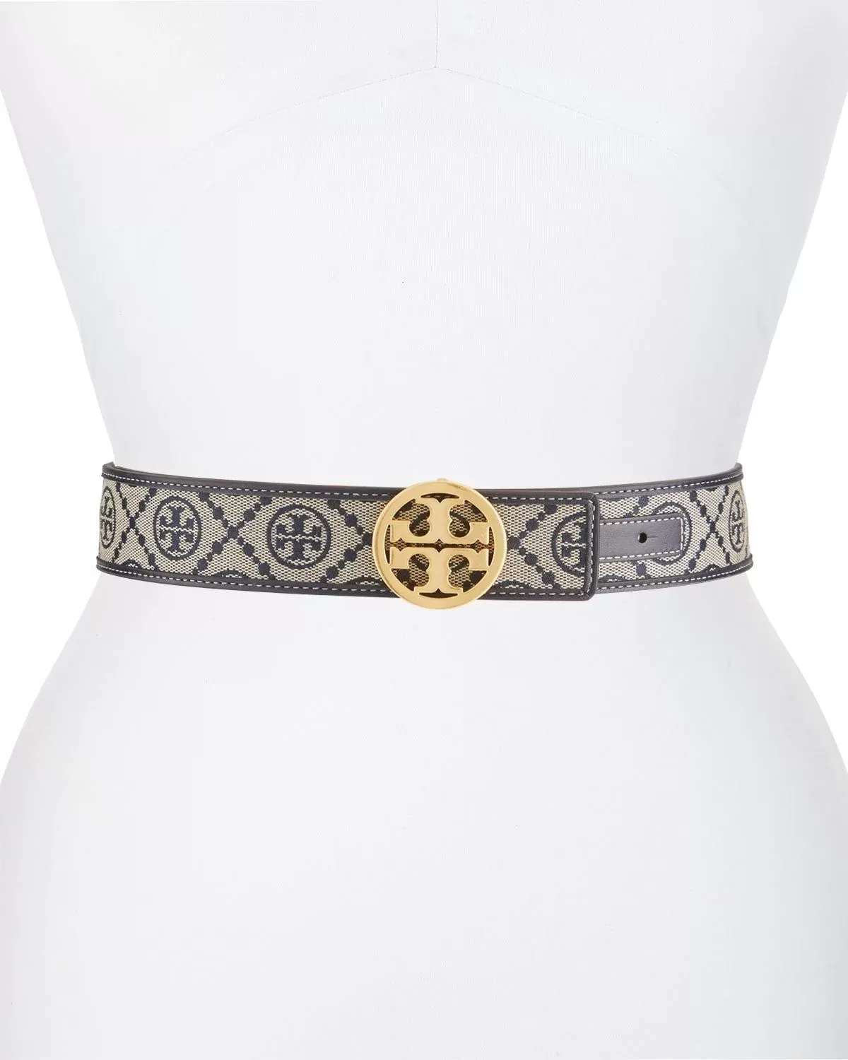 Tory Burch T Monogram Jacquard Belt, Tory Navy