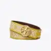 Tory Burch T Monogram Jacquard Belt, Goldfinch