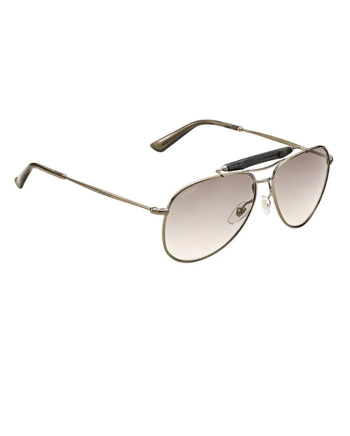 Gucci 2235S 1JF Chocolate Aviator Sunglasses