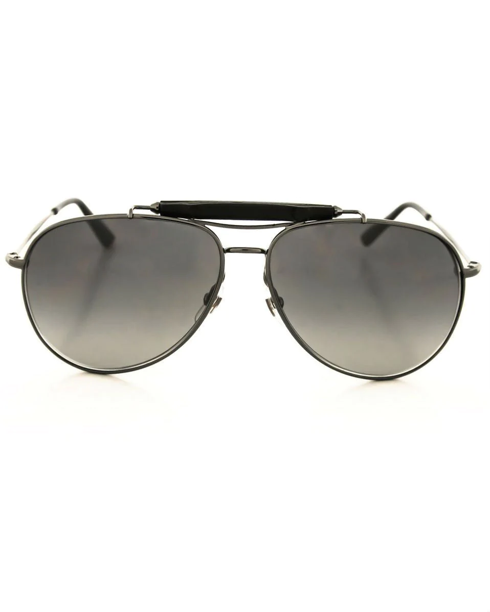 Gucci 2235S 1JF Chocolate Aviator Sunglasses-GUCCI-Fashionbarn shop