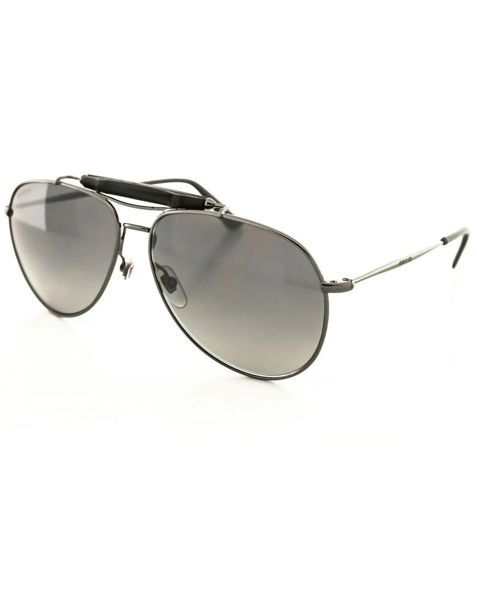 Gucci 2235S KJ1 DK Ruthenium Aviator Sunglasses-GUCCI-Fashionbarn shop