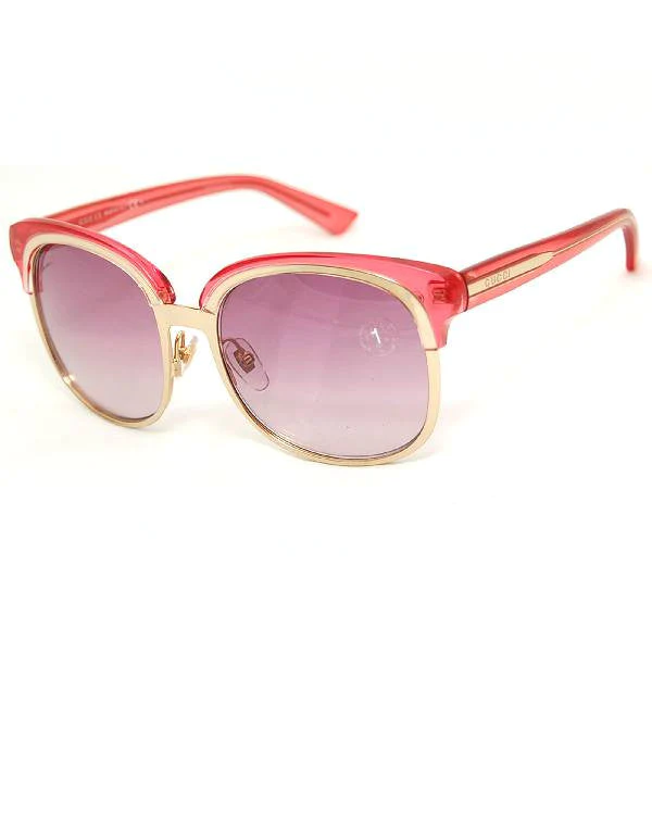 Gucci GG4241 EYR/9R Gold / Pink Sunglasses-GUCCI-Fashionbarn shop