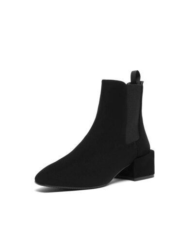 Stuart Weitzman Accordion Suede Chelsea Bootie
