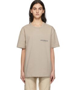 Fear Of God Essentials SSENSE Exclusive Tan Jersey T-Shirt