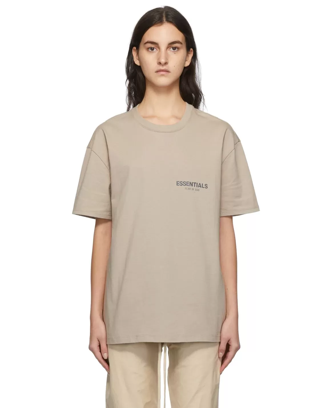 Fear Of God Essentials SSENSE Exclusive Tan Jersey T-Shirt