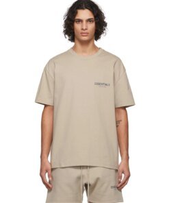 Fear Of God Essentials SSENSE Exclusive Jersey T-Shirt In Tan