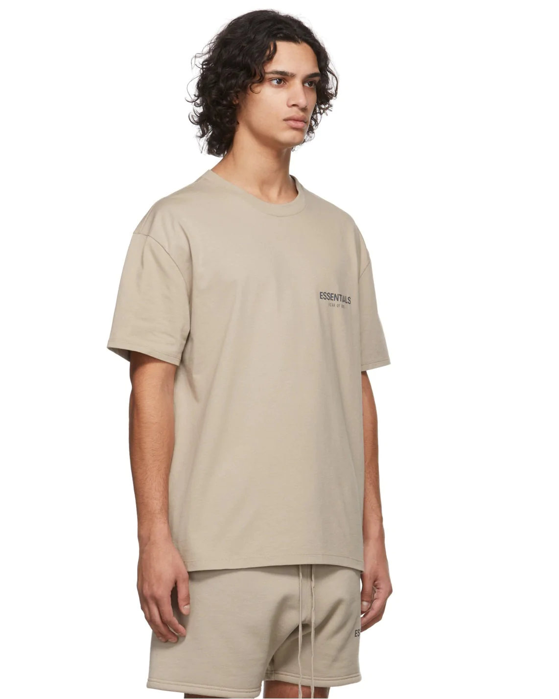 Fear Of God Essentials SSENSE Exclusive Jersey T-Shirt In Tan