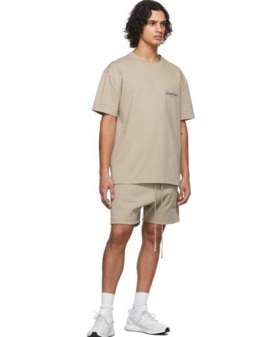 Fear Of God Essentials SSENSE Exclusive Jersey T-Shirt In Tan