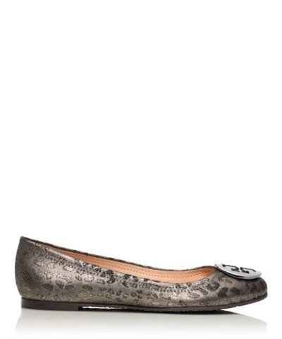 Tory Burch Powder Cheetah Print Reva Logo Ballet Flats