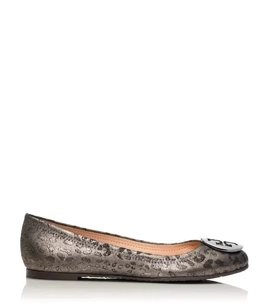 Tory Burch Powder Cheetah Print Reva Logo Ballet Flats