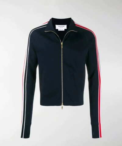 Thom Browne Cotton Interlocking RWB Stripe Track Jacket