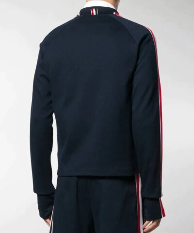 Thom Browne Cotton Interlocking RWB Stripe Track Jacket