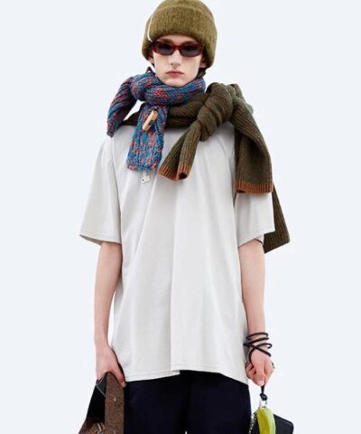 Ader Error Green & Red Petit Muffler Scarf