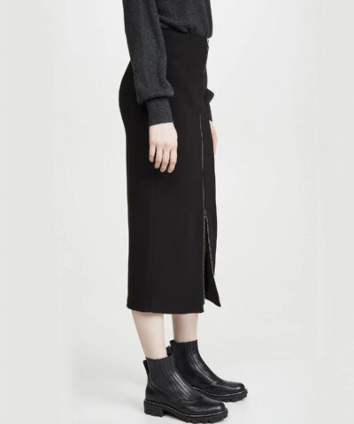 Theory High Waist Zip Skirt