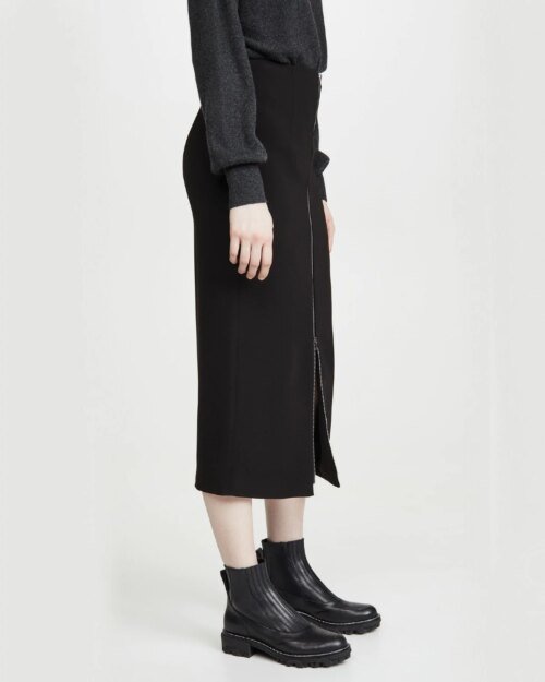 Theory High Waist Zip Skirt