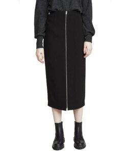 Theory High Waist Zip Skirt