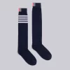 Thom Browne 4-Bar Knee-High Nylon Blend Blue Sock