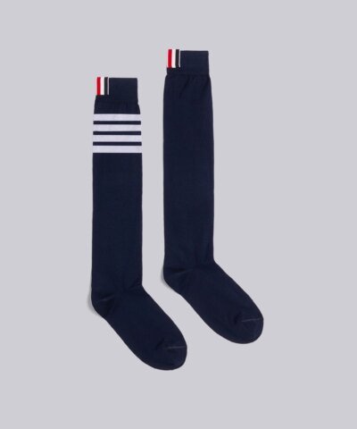 Thom Browne 4-Bar Knee-High Nylon Blend Blue Sock