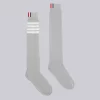 Thom Browne 4-Bar Knee-High Nylon Blend Grey Sock