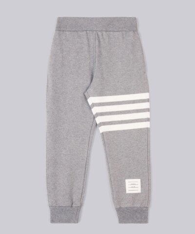 Thom Browne Kids Loopback Jersey 4-Bar Track Pants