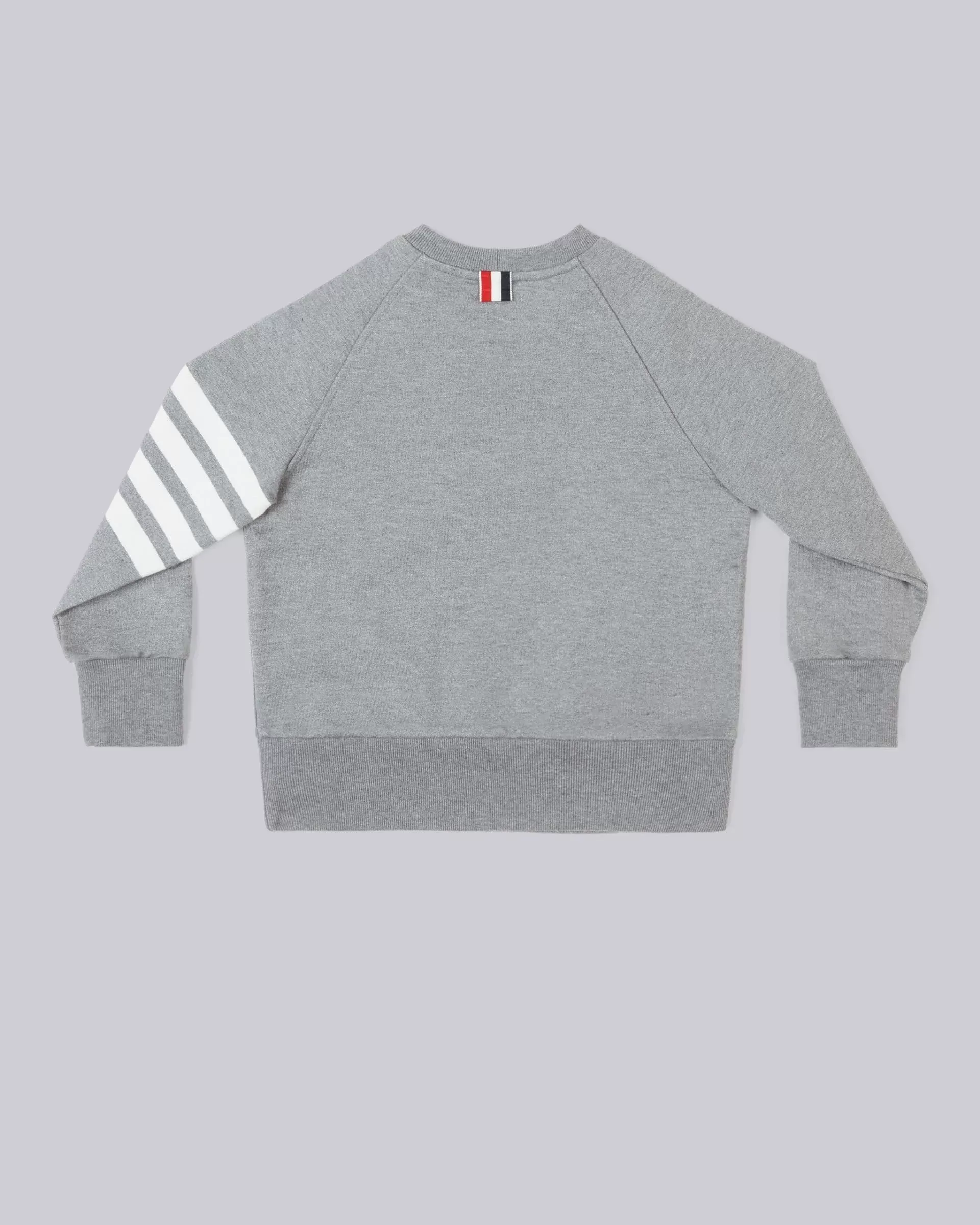 Thom Browne Loopback Jersey Knit Engineered 4-Bar Stripe Crew Neck Sweatshirt