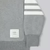 Thom Browne Loopback Jersey Knit Engineered 4-Bar Stripe Crew Neck Sweatshirt