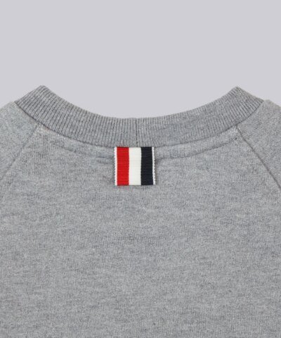 Thom Browne Loopback Jersey Knit Engineered 4-Bar Stripe Crew Neck Sweatshirt