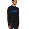 Versace Men's Black Greca & Logo Sweater