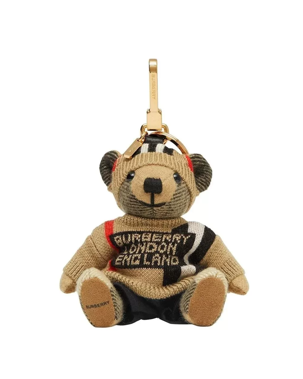 Burberry Thomas Bear Charm In Icon Stripe