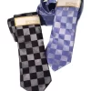 Michael Kors Regular Tie Mens Checkers Check Black Silk Neck Tie-MICHAEL MICHAEL KORS-Fashionbarn shop
