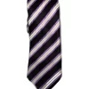 SEAN JOHN Stout Stripe Men's Tie Black Purple