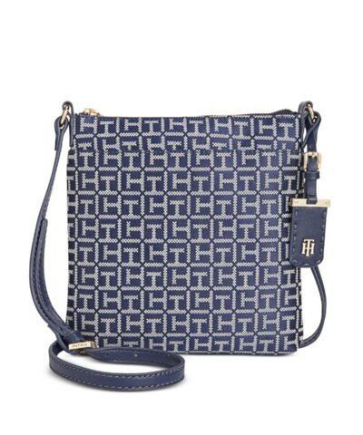 Tommy Hilfiger Julia Monogram Jacquard North South Crossbody