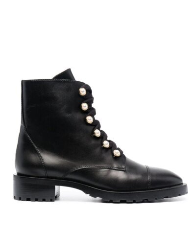 Stuart Weitzman Reysen Leather Combat Boots