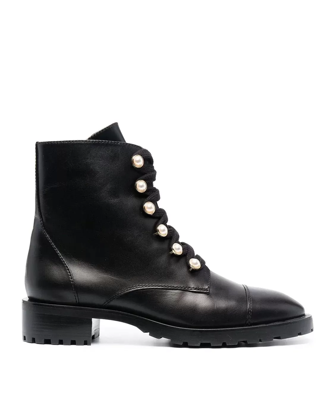 Stuart Weitzman Reysen Leather Combat Boots