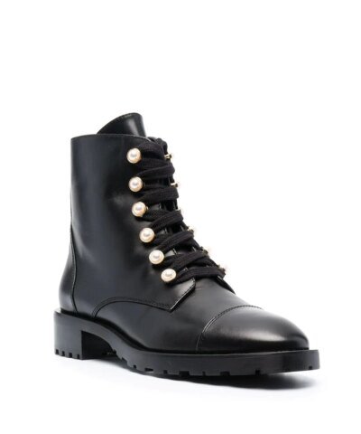 Stuart Weitzman Reysen Leather Combat Boots