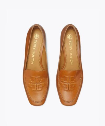 Tory Burch Ruby Quilted Logo Loafer, Aged Camello
