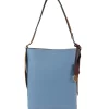 Tory Burch Perry Leather Bucket Bag, Blue
