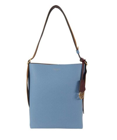 Tory Burch Perry Leather Bucket Bag, Blue