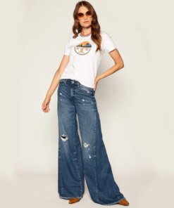 Tory Burch Aviation Print Short-Sleeve T-Shirt