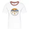 Tory Burch Aviation Print Short-Sleeve T-Shirt