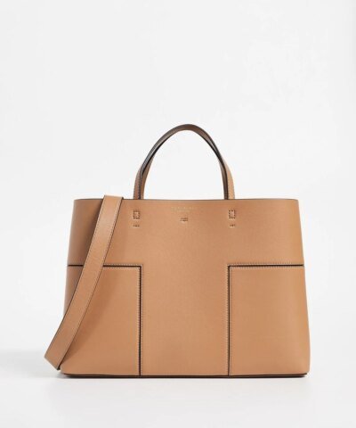 Tory Burch Block-T Triple-Compartment Tote