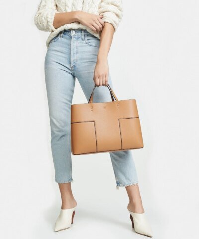 Tory Burch Block-T Triple-Compartment Tote