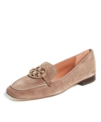 Tory Burch Metal Miller Metal - Logo Loafer, Suede