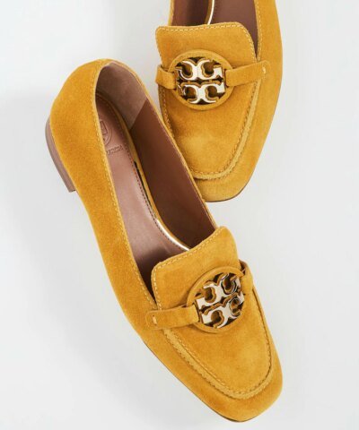 Tory Burch Metal Miller Metal - Logo Loafer, Suede