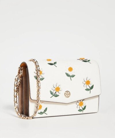 Tory Burch Robinson Embroidered Shoulder Bag