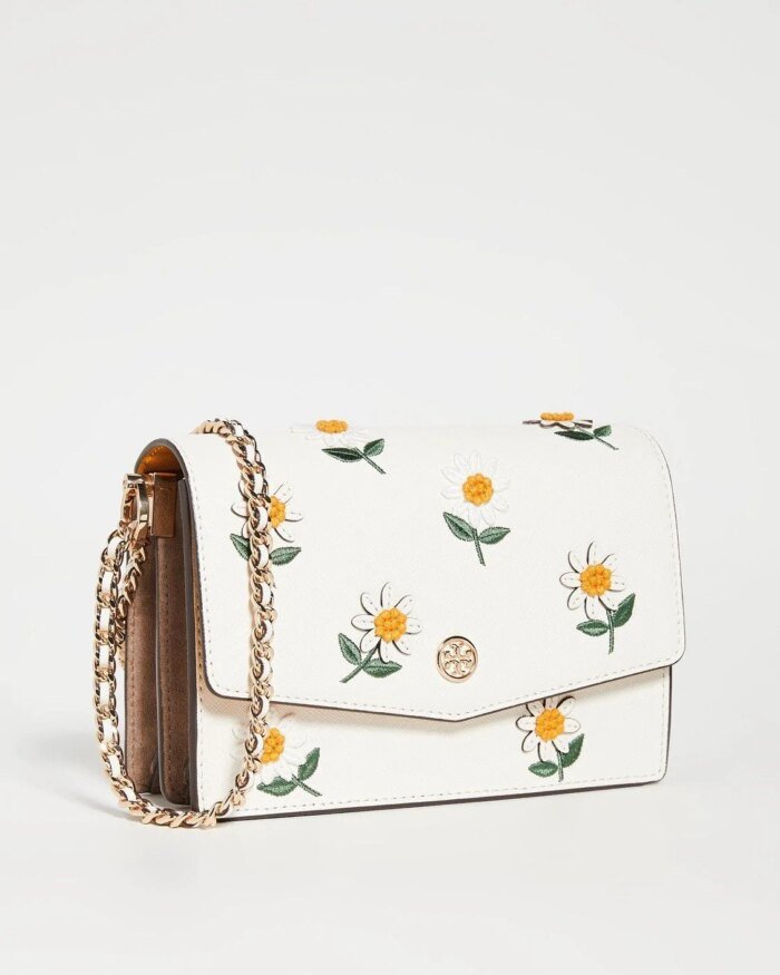 Tory Burch Robinson Embroidered Shoulder Bag